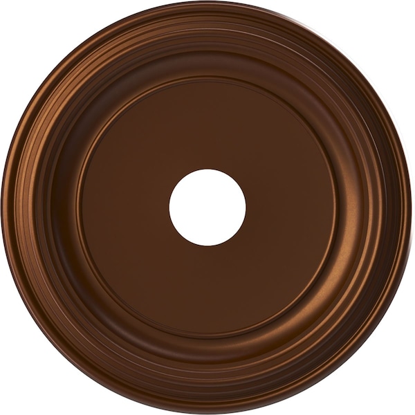 Ekena Millwork Traditional PVC Medallion (Canopies up to 11 1/2"), 19"OD x 3 1/2"ID x 1 1/2"P, Metallic Dark Copper CMP19TRCDC - main